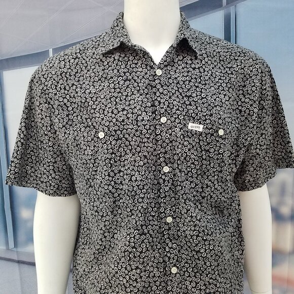 Guess Georges Marciano Shirt Collared Swirls Shirt Club Men’s Large - Picture 1 of 11